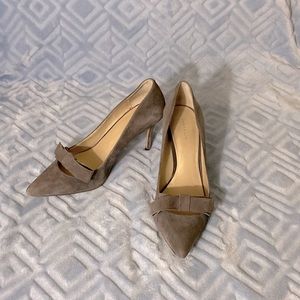 Ann Taylor Grey Suede Heels